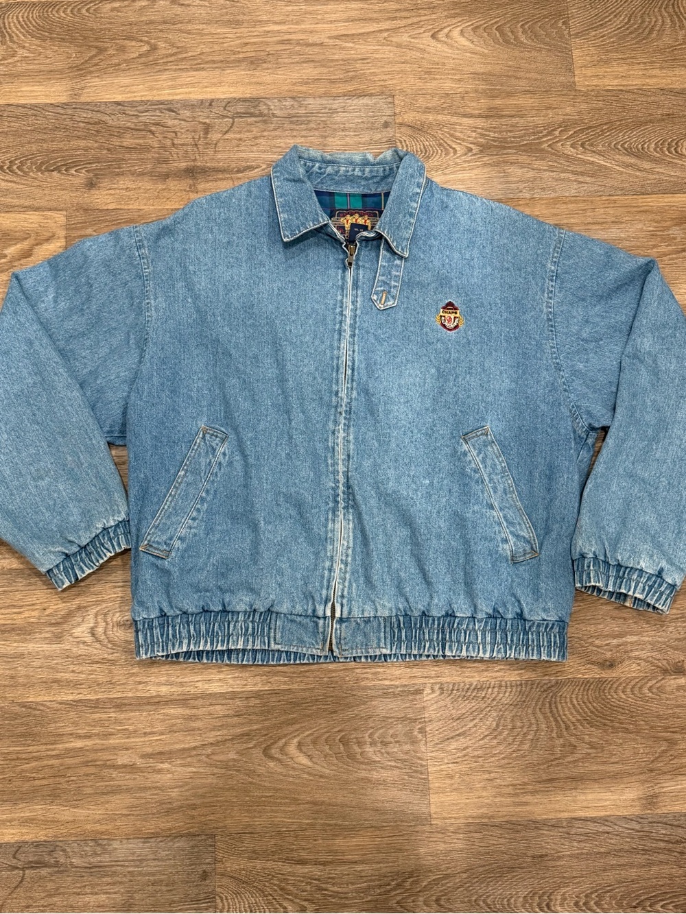 Ralph Lauren Light Blue Kids Denim Jacket with Crest Patch
